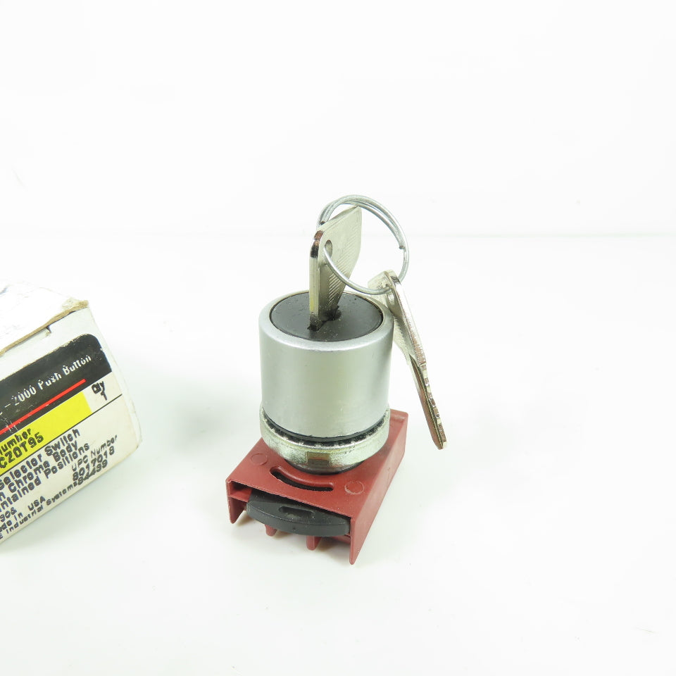General Electric P9MSCZ0T95 Key Selector Switch NEW