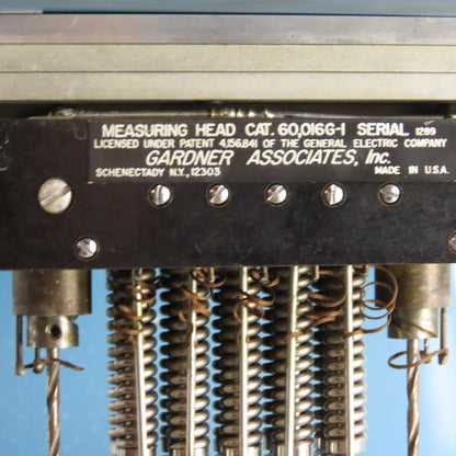 Gardner Associates 60,003G6-E Core-Plate Enamel Tester Head 60,016G-1 &Meter Box