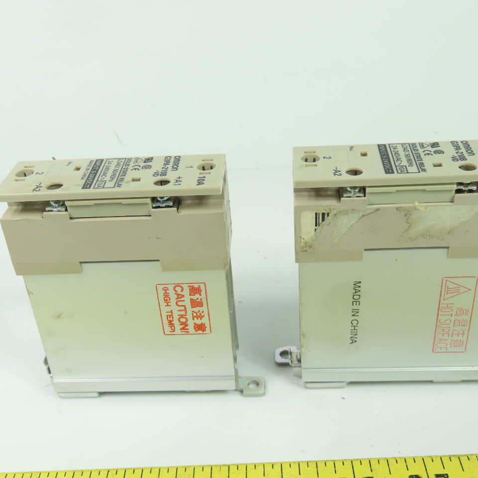 Omron G3PA-210B-VD Solid State Relay 24-240VAC Load 10A 2-24VDC Input Lot Of 2