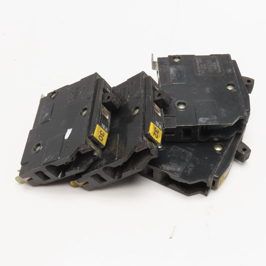 Square D Q0B 20A Single Pole Circuit Breaker 120/240V Used Lot Of 4