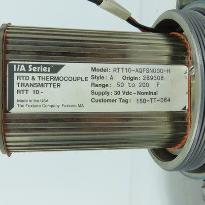 Foxboro RTT10-AQFSN000-H I/A Series RTD Thermocouple Temperature Transmitter