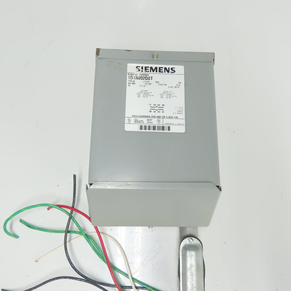 Siemens 1D1N002QST 2KVA Transformer 240/480V Pri 120/240V Sec 1PH
