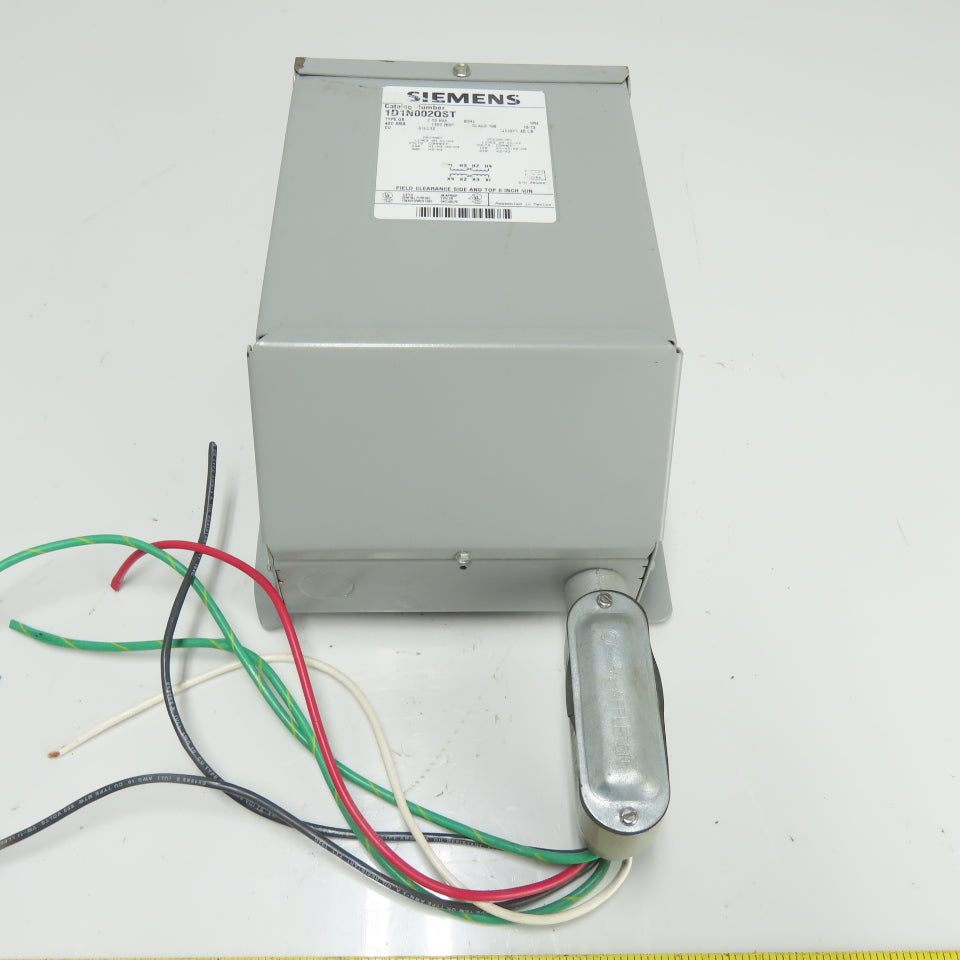 Siemens 1D1N002QST 2KVA Transformer 240/480V Pri 120/240V Sec 1PH