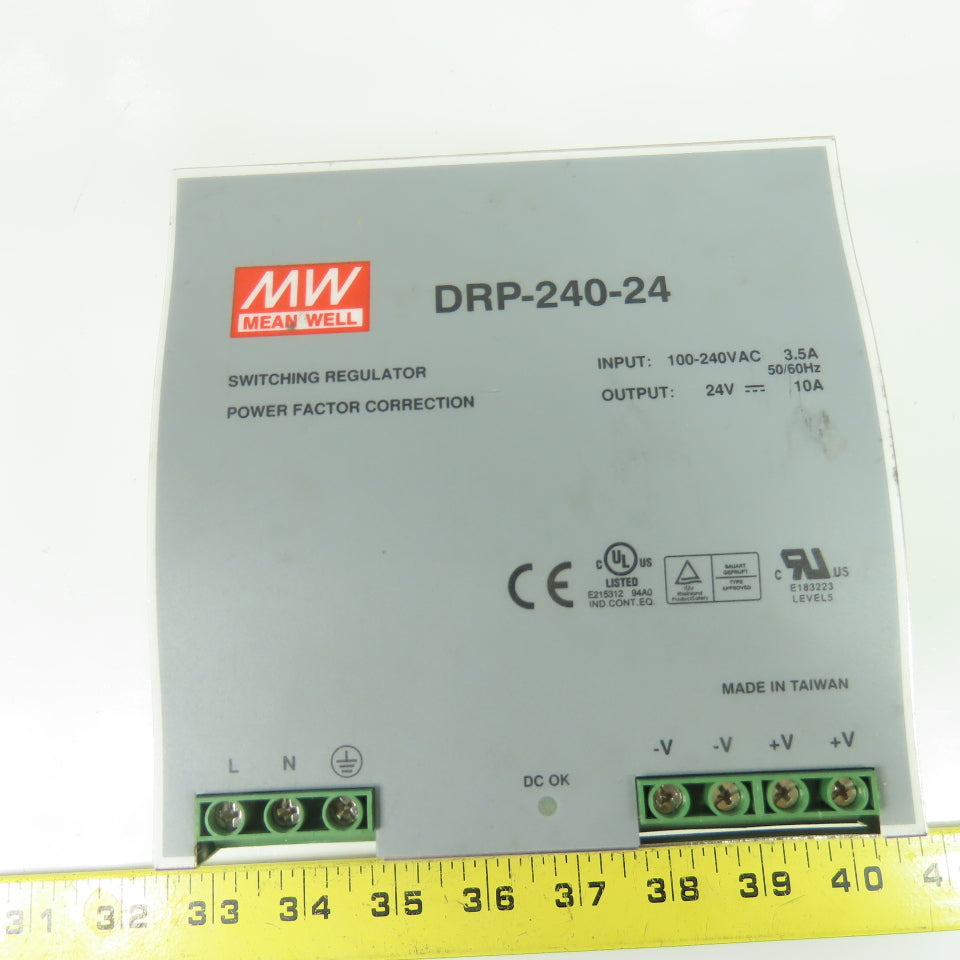 Mean Well DRP-240-24 Switching Power Supply 100-240VAC In 24V Output