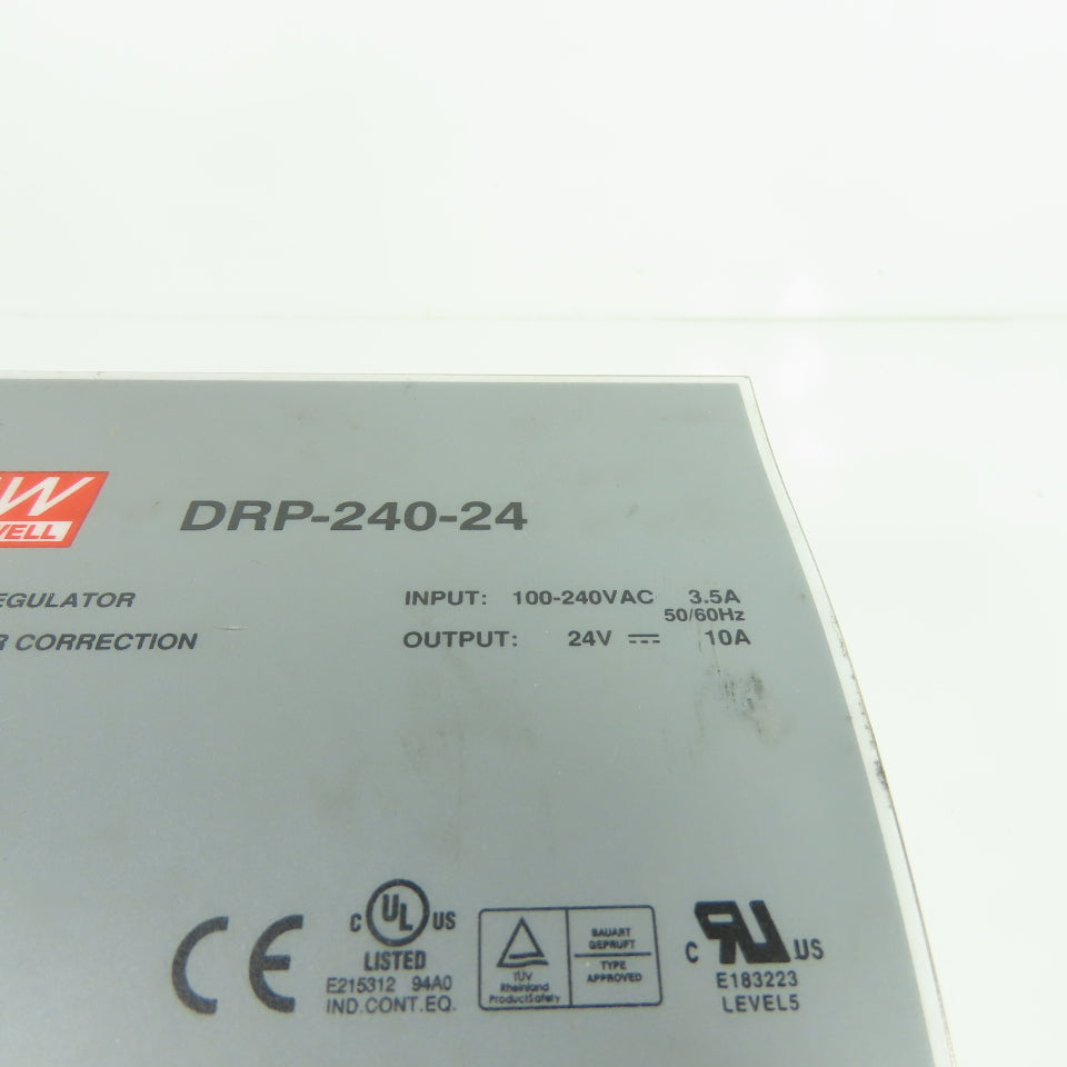Mean Well DRP-240-24 Switching Power Supply 100-240VAC In 24V Output