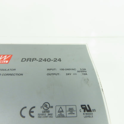 Mean Well DRP-240-24 Switching Power Supply 100-240VAC In 24V Output