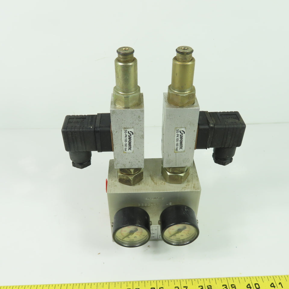Safematic PBSG-PK /US Hydraulic Valve Manifold Assembly W/ (2) SG-PK100-160