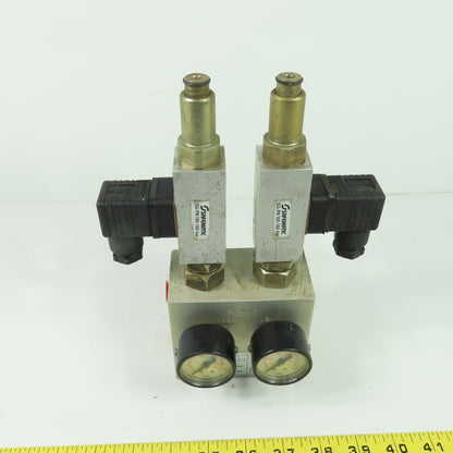 Safematic PBSG-PK /US Hydraulic Valve Manifold Assembly W/ (2) SG-PK100-160
