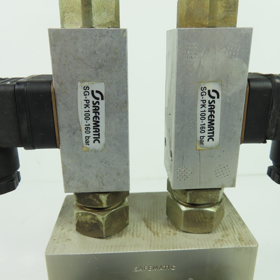 Safematic PBSG-PK /US Hydraulic Valve Manifold Assembly W/ (2) SG-PK100-160
