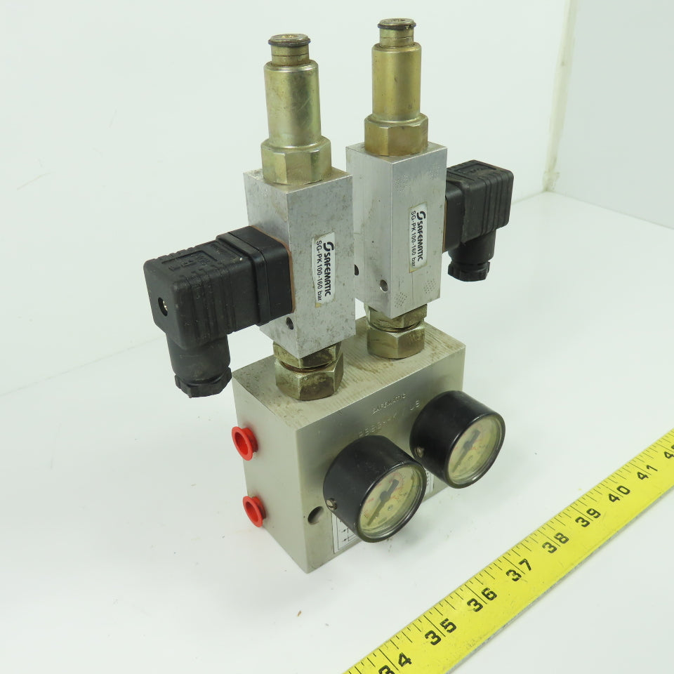 Safematic PBSG-PK /US Hydraulic Valve Manifold Assembly W/ (2) SG-PK100-160
