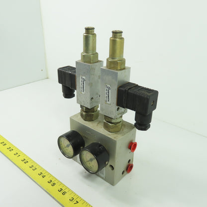 Safematic PBSG-PK /US Hydraulic Valve Manifold Assembly W/ (2) SG-PK100-160