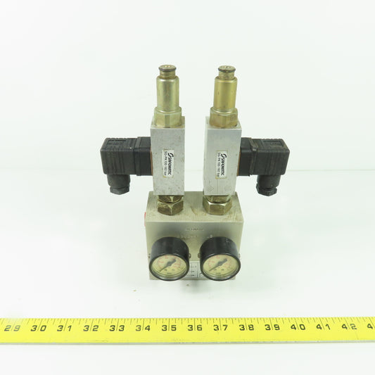 Safematic PBSG-PK /US Hydraulic Valve Manifold Assembly W/ (2) SG-PK100-160
