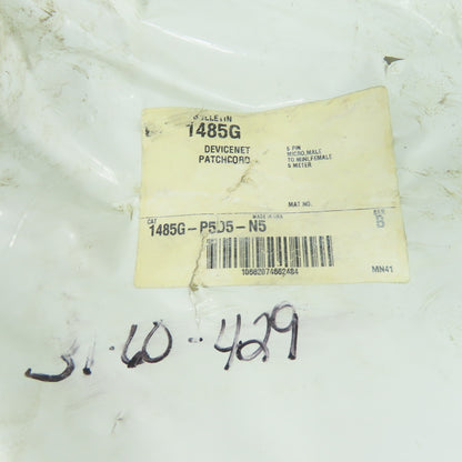 Allen Bradley 1485G-P5D5-N5 DeviceNet Patchcord 5-Pin Male To Female 5 Meter
