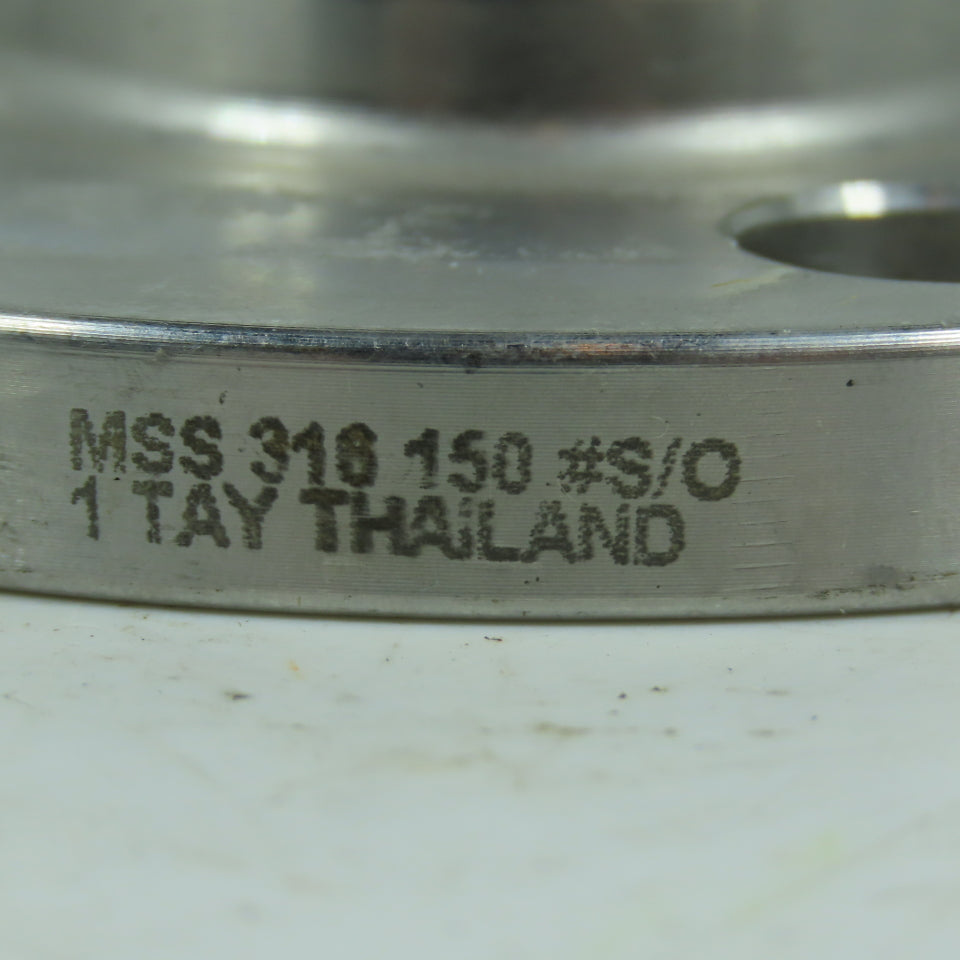 TAY 1" 150# Slip-On Pipe Flange 316 Stainless Steel Raised Face