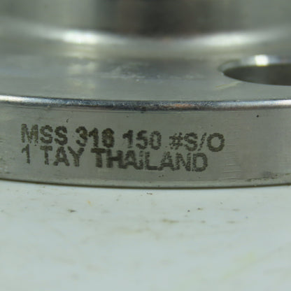TAY 1" 150# Slip-On Pipe Flange 316 Stainless Steel Raised Face