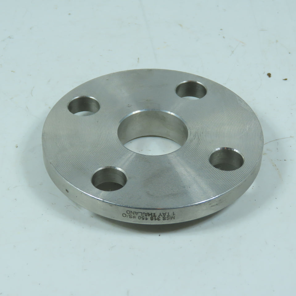 TAY 1" 150# Slip-On Pipe Flange 316 Stainless Steel Raised Face