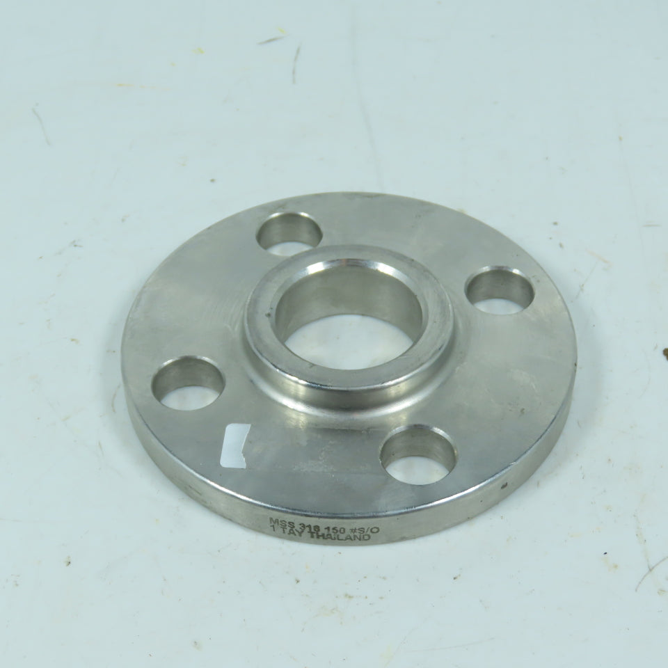 TAY 1" 150# Slip-On Pipe Flange 316 Stainless Steel Raised Face