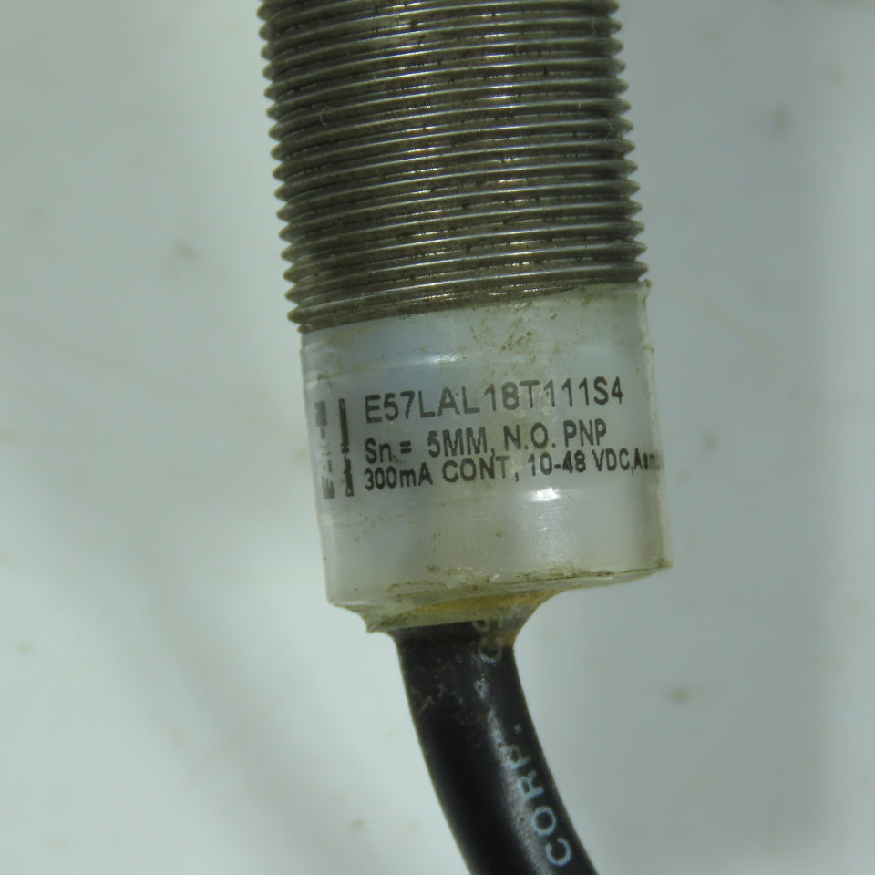 Eaton E57LAL18T111S4 Inductive Proximity Sensor M18 PNP N.O. 5mm Range 10-48VDC