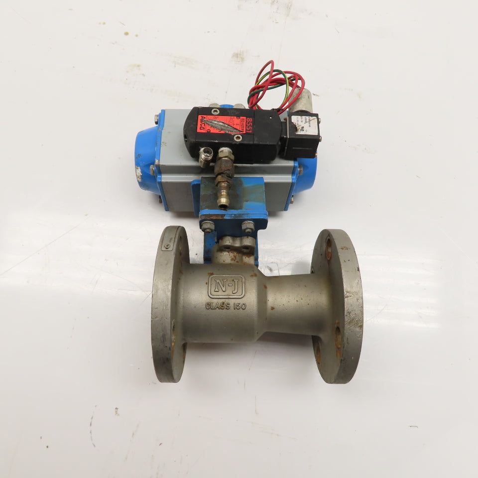 N-J / Jamesbury 2-5150 2" 150# CF8M Ball Valve w/ Jamesbury VPVL200 Actuator