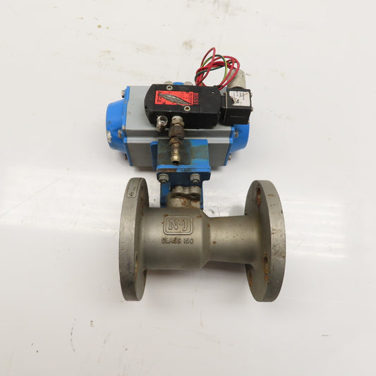 N-J / Jamesbury 2-5150 2" 150# CF8M Ball Valve w/ Jamesbury VPVL200 Actuator