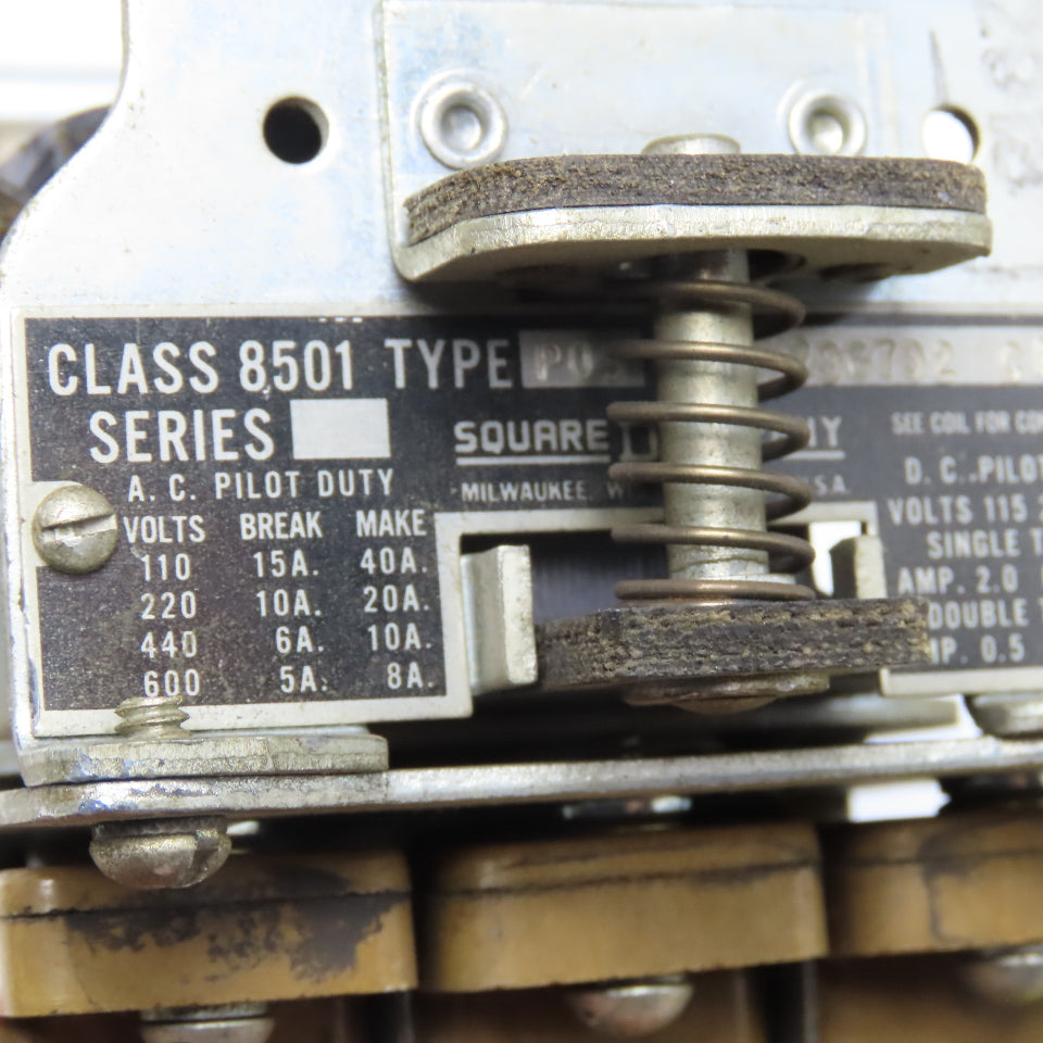 Square D 8501 P03 Contactor Relay 208/220V Coil