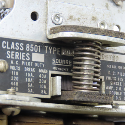 Square D 8501 P04 Contactor Relay 208/220V Coil