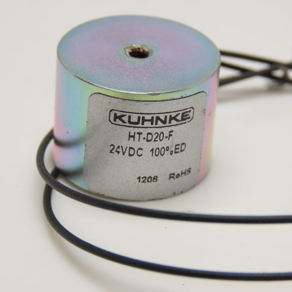 Kuhnke HT-D20-F 24VDC Solenoid Holding Electromagnet 20mm OD x 15mm 100%ED