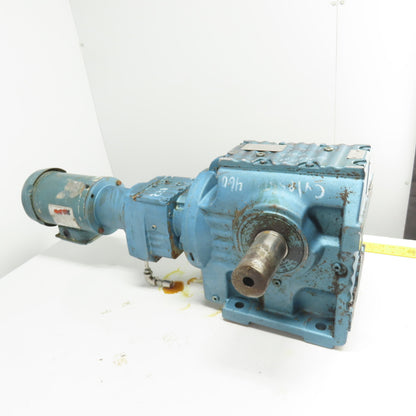 Sew S87R57LP143/56 1332 Ratio Dual Shaft Gear Motor 1.3RPM 230/460V 22,100 Torq