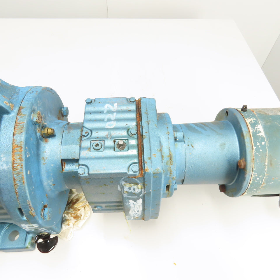 Sew S87R57LP143/56 1332 Ratio Dual Shaft Gear Motor 1.3RPM 230/460V 22,100 Torq