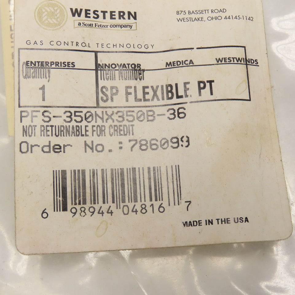 Western 350NX350B-36 LP Gas Hose Bib x 3/8" NPT Left Hand Thread 36" OAL
