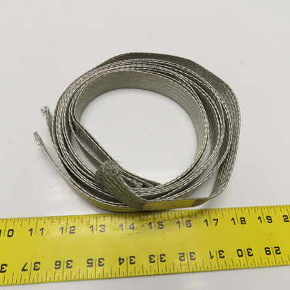 Raychem HV-BRAID-4-1520 Tinned Copper Braided Splice Strip #4AWG 60" Lot Of 3