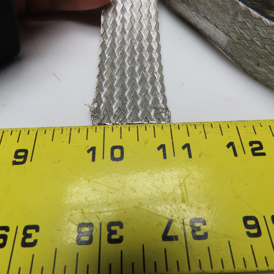 Raychem HV-BRAID-4-1520 Tinned Copper Braided Splice Strip #4AWG 60" Lot Of 3