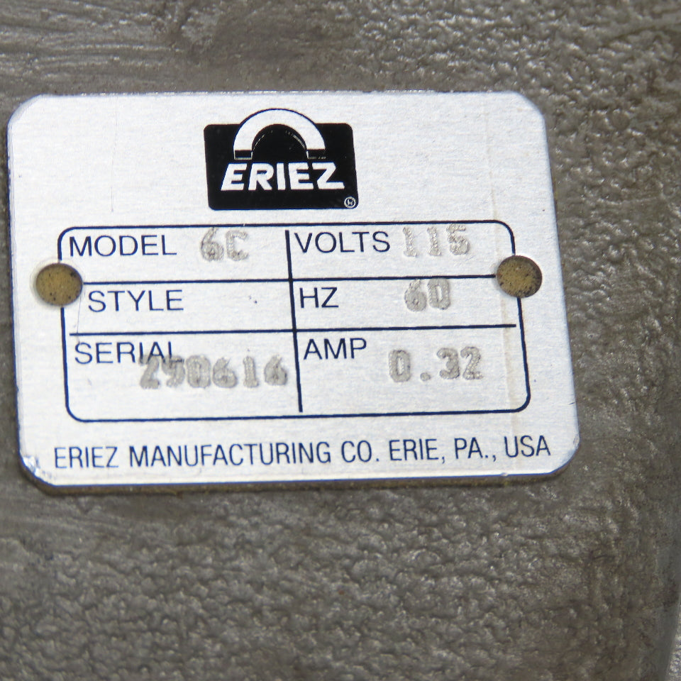 Eriez 6C UN-115-2A-HW 12" x 1-1/2" Vibratory Feeder W/ Controller 115V