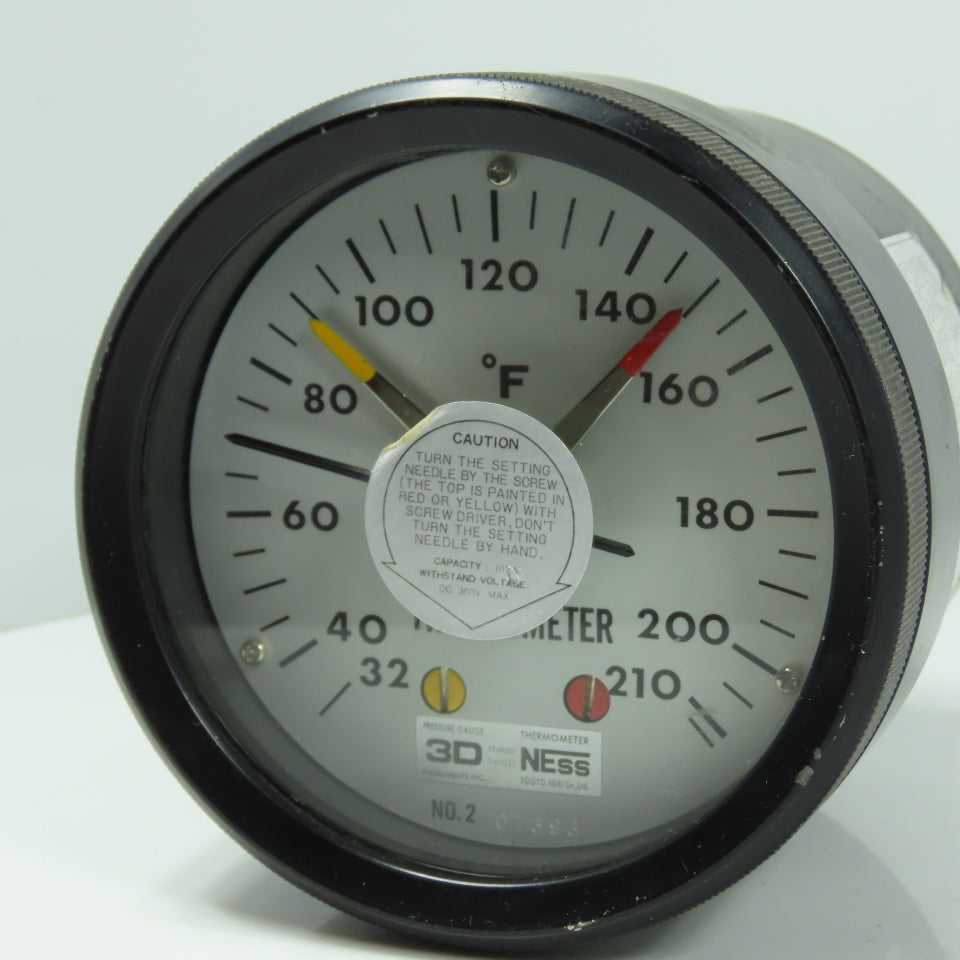 3D Instruments 1222-4-106A Contact Thermometer 32-210° F Gearless Direct Drive