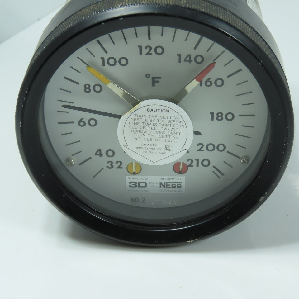 3D Instruments 1222-4-106A Contact Thermometer 32-210° F Gearless Direct Drive
