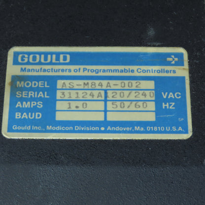 Gould Modicon AS-M84A-002 Micro 84 Programmable Controller PLC 120/240VAC