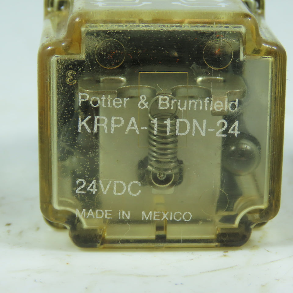 Potter & Brumfield KRPA-11DN-24 24VDC DPDT 10A Plug-In Relay Lot of 4
