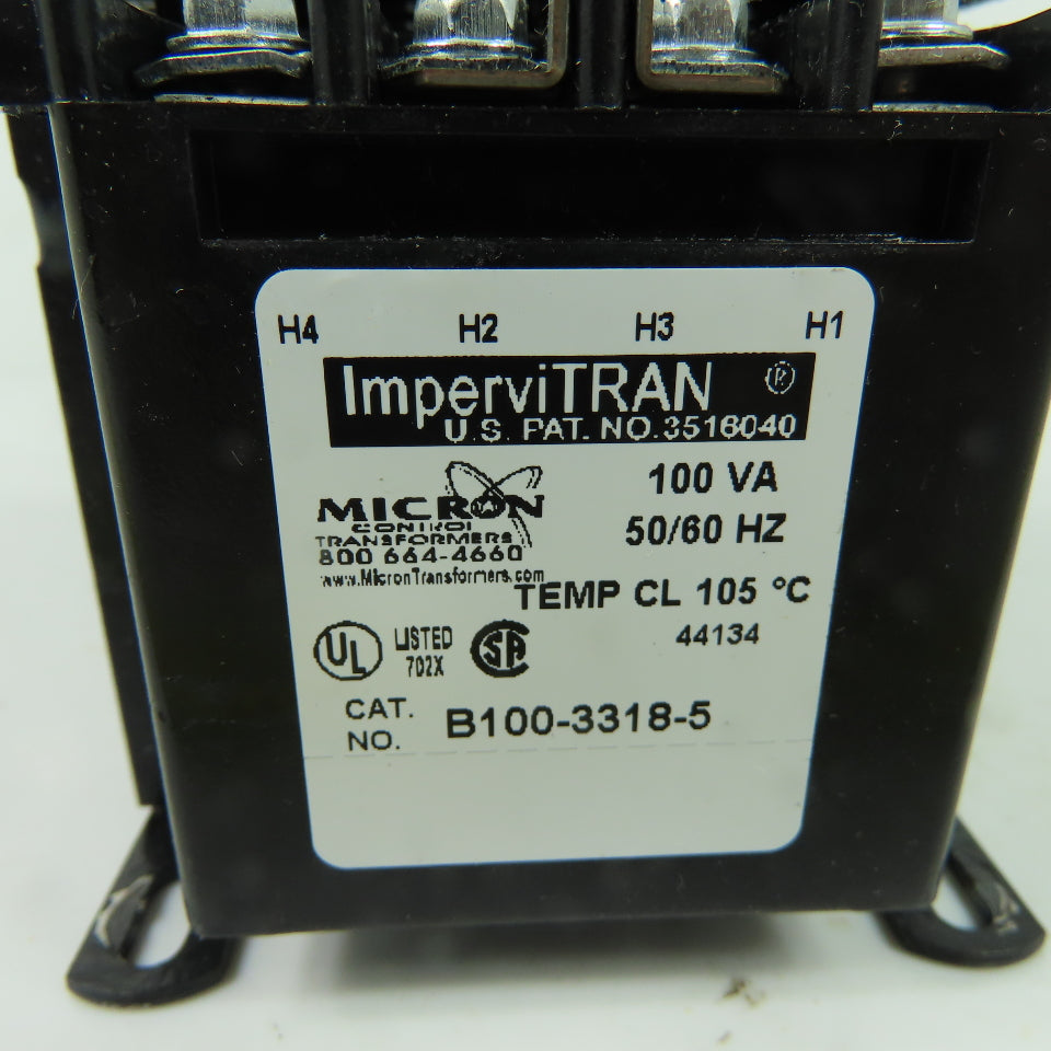 ImperviTran B100-3318-5 100VA Transformer 230/460V Pri 100/115/120V Sec