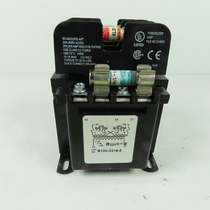 ImperviTran B100-3318-5 100VA Transformer 230/460V Pri 100/115/120V Sec