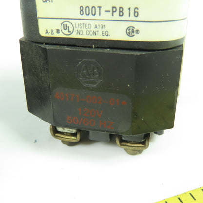 Allen Bradley 800T-PB16 Ser T 120V Illuminated Green Push Button Switch Lot Of 5