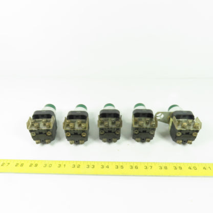 Allen Bradley 800T-PB16 Ser T 120V Illuminated Green Push Button Switch Lot Of 5