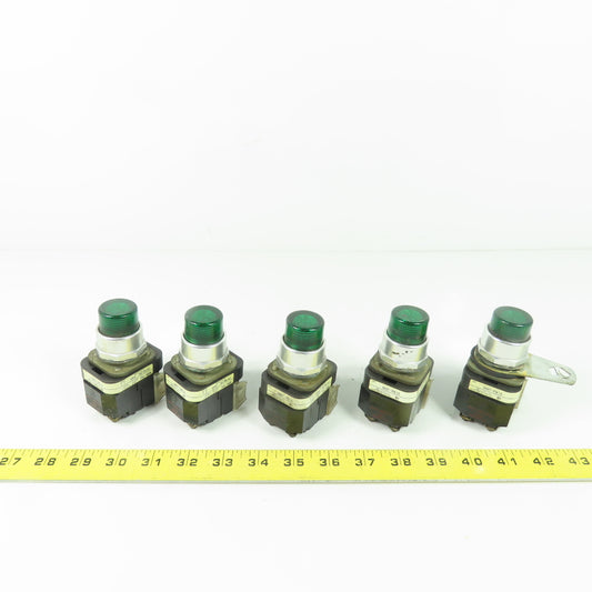 Allen Bradley 800T-PB16 Ser T 120V Illuminated Green Push Button Switch Lot Of 5