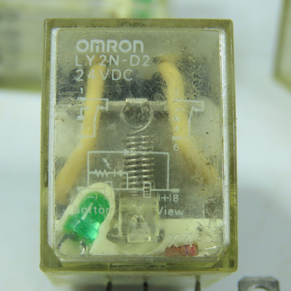 Omron Ly2N-D2 24VDC Relay Lot Of 21