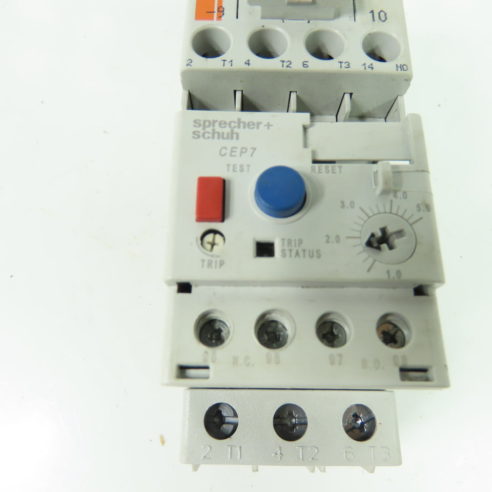Sprecher Schuh CA7-9-10 Contactor 600V 120V Coil W/ CEP7-ED1CB Overload Relay