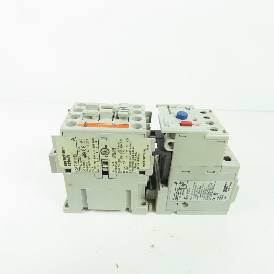 Sprecher Schuh CA7-9-10 Contactor 600V 120V Coil W/ CEP7-ED1CB Overload Relay
