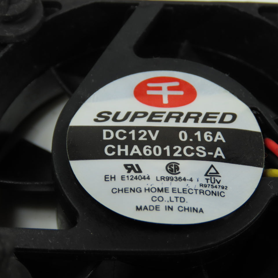 Superred 22P4374 CHA6012CS-A 60mm 12VDC 0.16A 3-Pin Cooling Fan Lot of 2