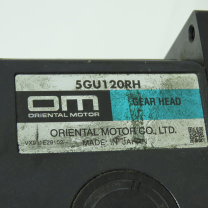 Oriental 5GU120RH 5RK60GU-AWT 60W Reversible Gear Motor 120:1 Ratio 115V 1Ph
