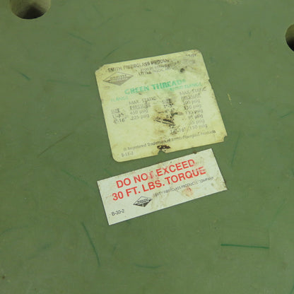 Smith Fiberglass 9" OD Blind Flange 1" Thick