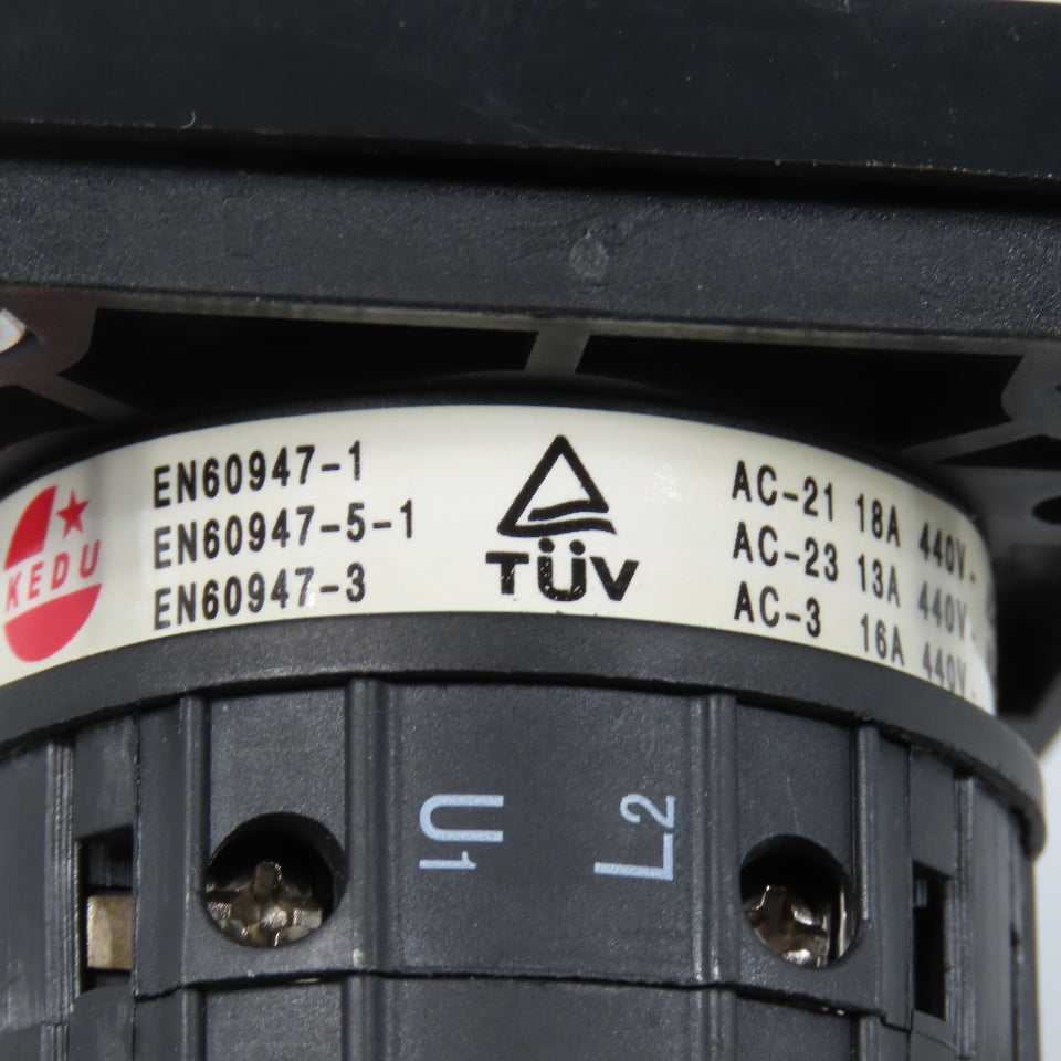 Kedu ZH-HC-4 3-Position Rotary Switch 25/16A 440V