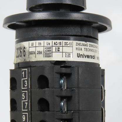 LW26-20 ZC6/6 6-Position Rotary Cam Selector Switch 500V 20A